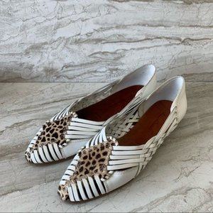 VTG Gloria Vanderbilt Leather Leopard Huarache 6.5